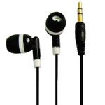 Black lanyard Headphones for iPad all Apple iPhone, iPod Generation Shuffle Nano Mini Video Classic Touch / Creative Zen / ZUN / Sony / Sansa / Samsung other MP3 / MP4 / CD / DVD Players which have 3.5mm Audio Socket
