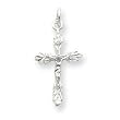 Sterling Silver Crucifix Pendant with 20 Inch Sterling Silver Chain