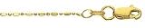 14K Gold Diamond-Cut Bead Chain, 1.0mm wide