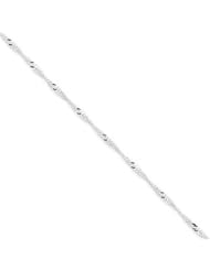 Solid Sterling Silver 1.75mm Singapore Chain
