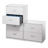 400 Series 30 Wide Lateral File, Four-Drawer, 53-1/4h x 19-1/4d, Black