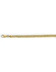 4mm Yellow Pave Light Flat Cuban Chain 28"