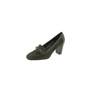 Buy Bandolino Giovanna | Ladies Slip-on Dress Shoes Dark Green Dark Green Suede by BANDOLINO