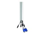 VOGELS PUC 2115 Rohr 150cm silber doppelte Kabelfuehrung max.30kg