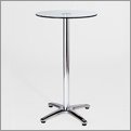 Euro Style 0-4124G Amber-B Clear Glass Top/Stainless Base