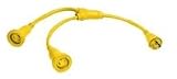 HUBBELL HBL64CM56 Y CABLE - 2 30A MALE - 1 30A FEMALE - SHOREPOWER - SHOREPWR-Y CBLS by HUBBELL INC.