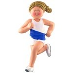 Marathon Runner Ornament/Desk Accessory (Female, Blonde) - OC
