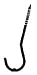 6" CEILING HOOKS 80 lb. capacity if properly