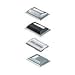 San Jamar H2000 Stainless Steel In-Counter Minifold Napkin Dispenser, 750 Plus Capacity, 7" Width x 19-5/8" Height x 5-1/2" Depth, Satin Chrome