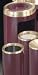 Glaro Mount Everest Series Satin Brass Sand Cover Ash/Trash Receptacle in Burgundy, 12 inch Dia x 31