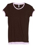 Bella Women's Claudette Sheer Jersey Longer-Length 2-in-1 T-Shirt B8102