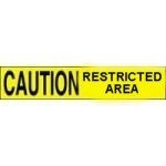 WARNING RESTRICTED AREA Barricade Tape 1000' 3 mil Case Yellow