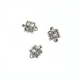 Silver Plated Magnetic Clasps 6mm X 8mm (3)