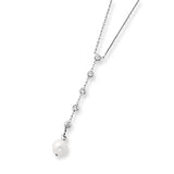 Karat Plat Diamond and Pearl Y Necklace - KP230AA-17