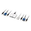 Equip USB Kabel KVM Switch 2-Port, silber inkl. Kabelsatz 0, 90 m(+0, 30 m)