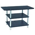 AFDV - Accurate 3-Shelf TV Stand With Extra-Wide Top Shelf - Black