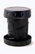 Flatterware Reusable BLACK Collapsible 12 oz Spring Memory Durable Light Travel Cup-Great for Hiking,Camping and More!