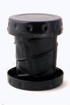 Flatterware Reusable BLACK Collapsible 12 oz Spring Memory Durable Light Travel Cup-Great for Hiking,Camping and More!