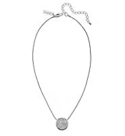 Autograph Diamanté Pave Round Pendant Necklace