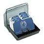 Rolodex(R) Covered Petite(R) File, 125-Card Capacity, 6 Guides, 2 1/4" x 4", Black With Smoke Cover