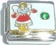 Clearly Charming May Emerald Angel Birthstone Italian Charm