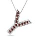 Initial Pendant - 0.24 Ct Red Diamond \'Y\' Initial Pendant