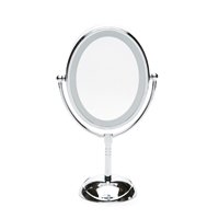 Conair BE51 Double Sided Oval Illuminated Mirror, 6 Inch, 7x/1x Magnification, Fog-Free Viewing