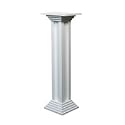 Home Bazaar HB-2008P Column Pedestal in White - HB-2008P