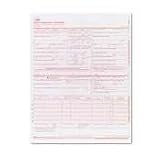 TOPS 50135R Cms-1500 Claim Forms With Sensor Bar, Laser Printer, 8-1/2 X 11, 250 Per Pack