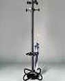 Magnuson Group Space-Saving Costumer, Eight Knobs/Four Hooks, Steel, Black/Chrome