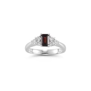 Click here to buy 0.60 Cts Diamond and 1.83 Cts Garnet Ring in 14K White Gold by mygarnetjewelry.