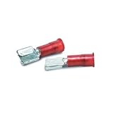 3m MS-71FP 22-18 Gauge Q Slide Female Connectors - Red Vinyl .250 100-Pack (1 Each) by 3M