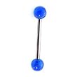 Stainless Steel with UV Dark Blue Barbell Sold as a Pair