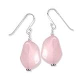.925 Silver & Rose Quartz Earrings