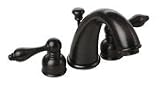 Dynasty Hardware J Spout Widespread Bathroom Faucet Oil Rubbed Bronze