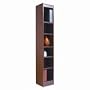 Alera Veneer Baby Bookcase, 6 Shelves, 12w x 12d x 72h, Medium Oak