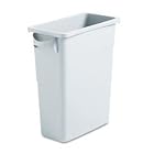 Slim Jim Trash Receptacle, 15 7 8 gallon, Gray, 4 carton, 23 1 8 x 11 x 24 7 8 RUB354100GY
