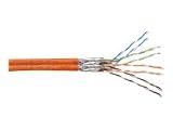 DIGITUS Duplex S-FTP PIMF Netzwerk Installations Kabel CAT7 Twisted Pair 2x4x2xAWG23/1 LSZH 1000MHz orange RAL2000 500m Rolle