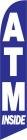 "ATM Inside" 12-foot SUPER Swooper Feather Flag With Heavy-Duty 15-foot Pole and Ground Spike