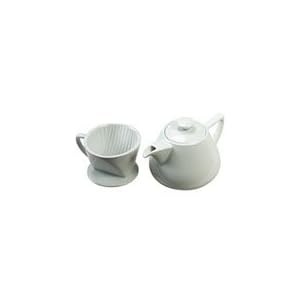 White Ceramic Direct Immersion Coffee Maker