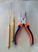 3 Pc Kit for Micro Ring Link Hair and Feather Extensions: Pliers, Micro Pulling Needle, and Loop Threader