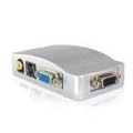 B&A-Convertisseur VGA PC vers TV ou �cran de pr�sentation/VGA vers RCA + convertisseur S-Vid�o - PC � la connexion TV (HV3)/PC VGA Convertisseur � TV Composite Video RGB - Alimentation via USB