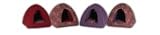 Firstrax Noztonoz PYR-100 Lazy Pet Kitty Pyramid Bed Assorted Prints 18 in