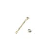 Silver Gold Plated Ball Nose Stud - 1.5 mm End Ball with CZ - Sold Individually