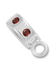 Rembrandt Charms Charmdrop Charm with Red Stones