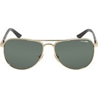 Arnette One Time Sunglasses (GOLD/BLACK / GREY/GREEN LENS)