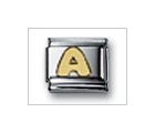 Letter A No Color Classic Gold, Italian Charm by Nomination Charms