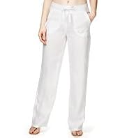 Pure Linen Wide Leg Beach Trousers
