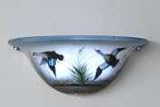 Wireless Half-Moon Hand-Painted Duck Sconce Light