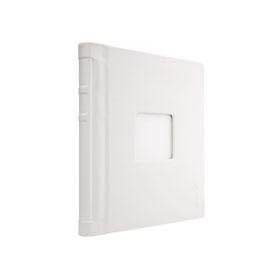 Flashpoint Front Padded Self Adhesive Bound Album, Holds 20 5x7 Photos, with Square Front Window, Color: Ivory.